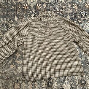 a new day Black and Cream Checkered Blouse